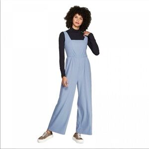 Wild Fable Blue Ribbed Sleeveless Wide Leg Jumpsuit /Size Medium